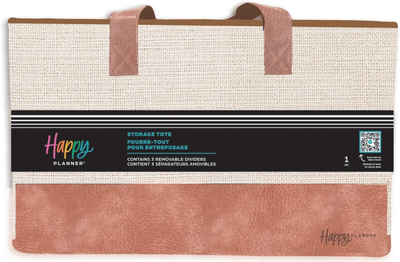 Happy Planner Big Planner And Accessory Tote-Blush & Cream